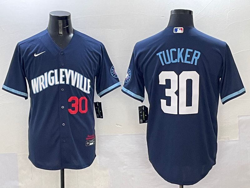 Men Chicago Cubs #30 Tucker Dark Blue City Edition 2025 Nike MLB Jersey style 3->chicago cubs->MLB Jersey